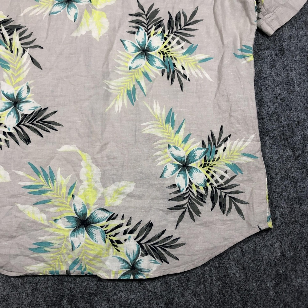 Banana Republic Shirt Mens M Multicolor Floral Linen Button Up Hawaiian Casual - Picture 14 of 15